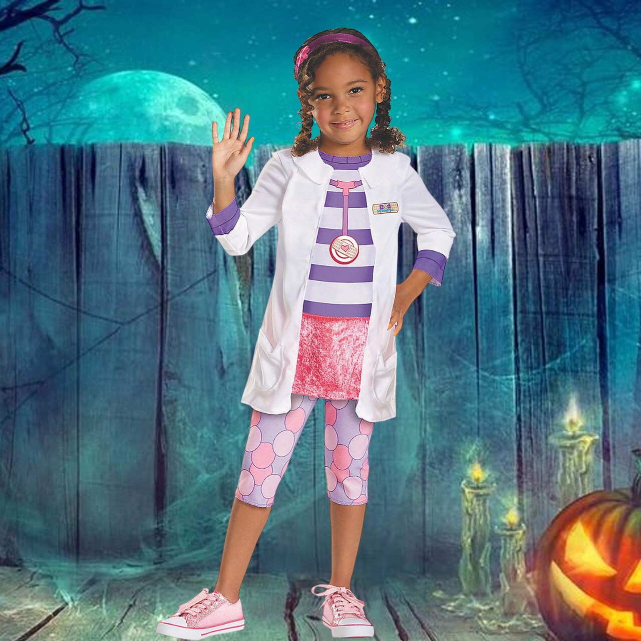 Girl's Doc McStuffins Halloween Costume Set with Lab Coat and Headband